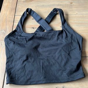 Black Longline Sports Bra